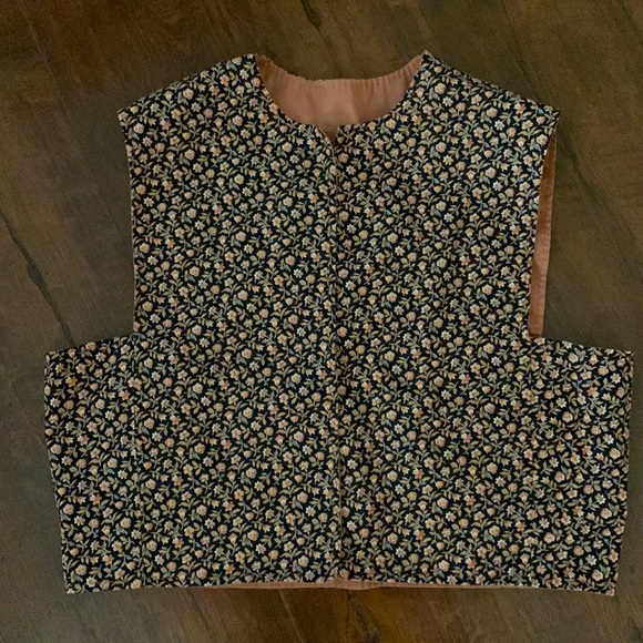 Vintage hand sewn reversible floral cottagecore vest - Picture 5 of 8